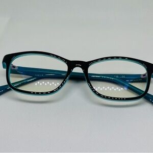 Stylish Black and Blue Glasses 1716 c5 47-15 135